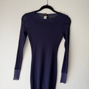Fuzzi Jean Paul Gaultier Bodycon Dress Soleil Purple Mesh